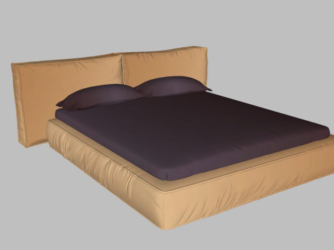34 beds and bedside tables 3D 模型