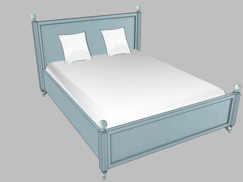 34 beds and bedside tables 3D Model