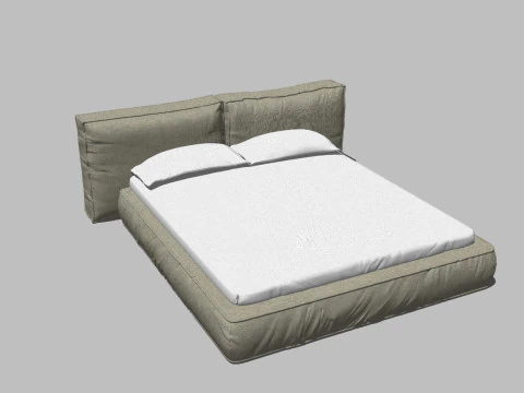 34 beds and bedside tables 3D Model