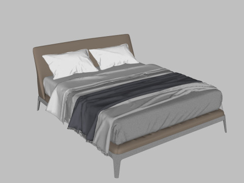 34 beds and bedside tables 3D 模型