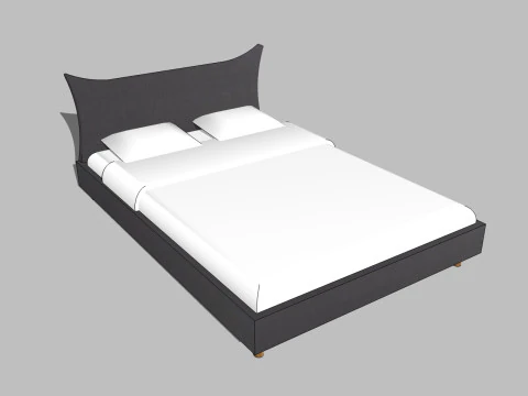 34 beds and bedside tables 3D Model