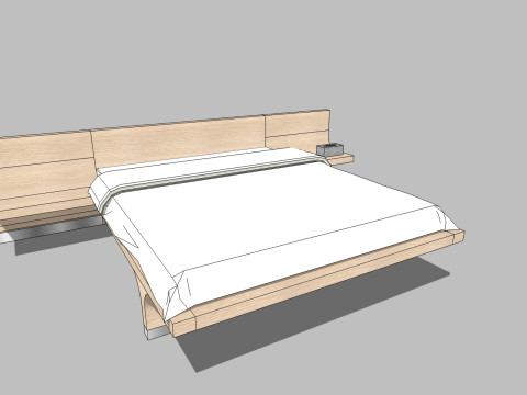 34 beds and bedside tables 3D 模型
