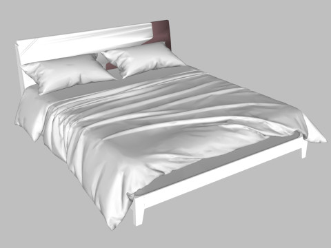 34 beds and bedside tables 3D 模型