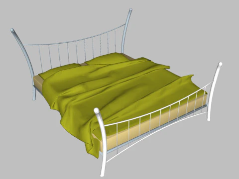 34 beds and bedside tables 3D Model