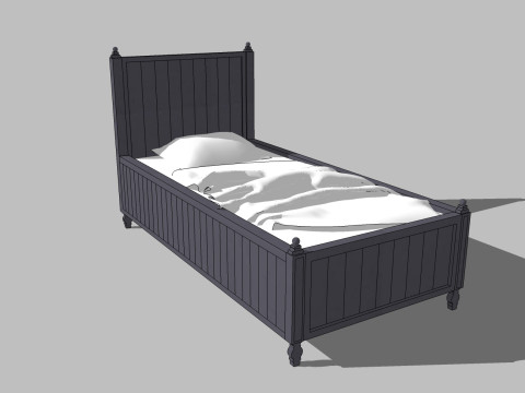 34 beds and bedside tables 3D 模型