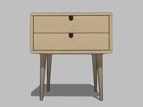34 beds and bedside tables 3D Model