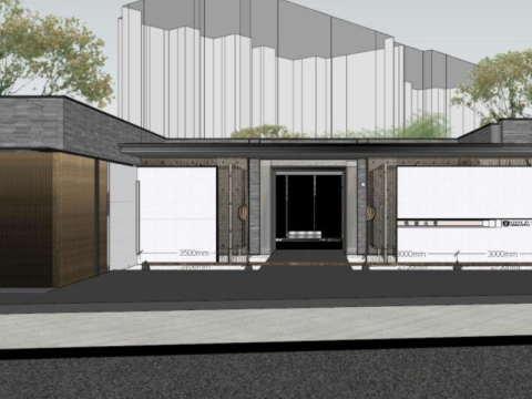 Art and Nature Residential Exhibition Area Landscape Design SU Model 3D Model
