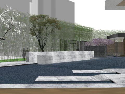 Art and Nature Residential Exhibition Area Landscape Design SU Model 3D Model