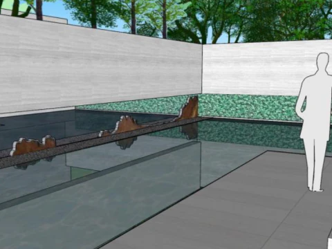High-end light luxury fashion residential landscape sketchup model 3D Model