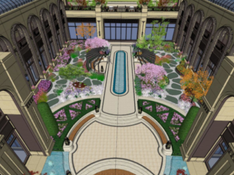 Neoclassical style high-rise residential buildings 3D 模型