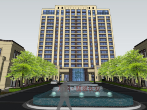Neoclassical style high-rise residential buildings 3D 模型