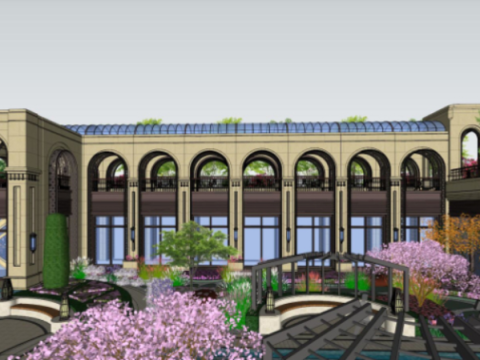 Neoclassical style high-rise residential buildings 3D 模型