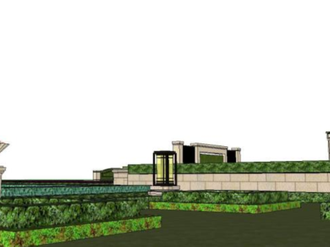 Neoclassical style residential landscape design Model 3D