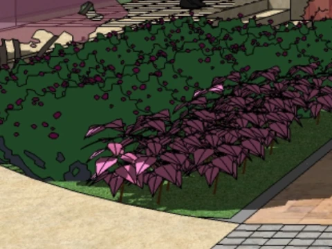 SketchUp model for community greening 3D Model
