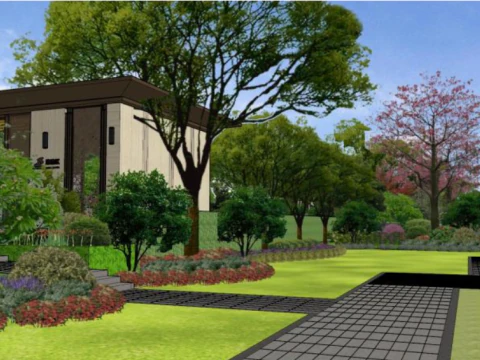 SU Model for Landscape Design of Leisure Sports Residential Quarter 3D Model