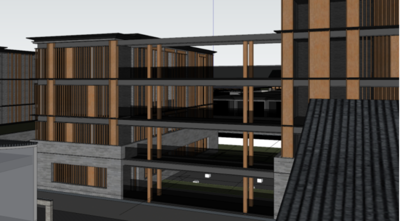SU model of top hotel architecture 3D Model .c4d .max .obj .3ds .fbx .stl .blend 