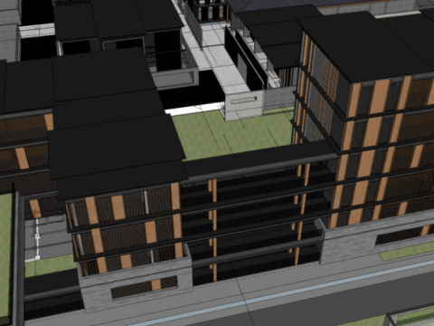 SU model of top hotel architecture 3D Model