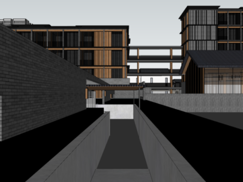 SU model of top hotel architecture 3D Model