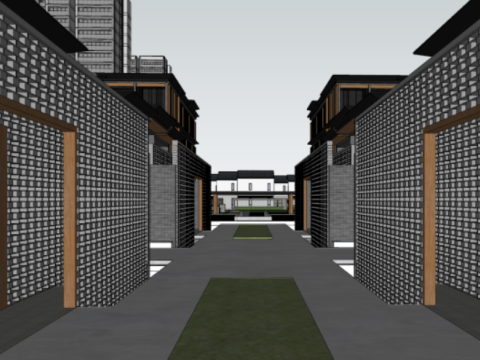 SU model of top hotel architecture 3D Model
