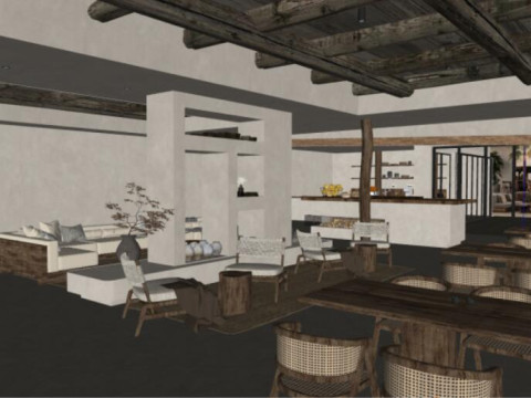 Restaurant Catering SUMaterial Texture Modelo 3D