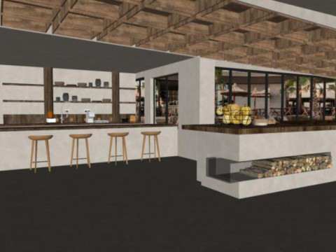 Restaurant Catering SUMaterial Texture Modello 3D