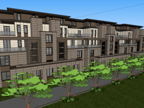 StackingResidential Building SU Model Modello 3D