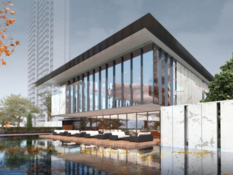 Asian style demonstration zonehigh-rise design SU model 3D Модель