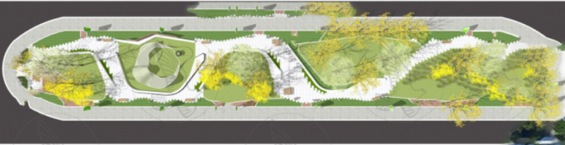 Belt Municipal Green Park Landscape Model su 3D Model .c4d .max .obj .3ds .fbx .stl .blend
