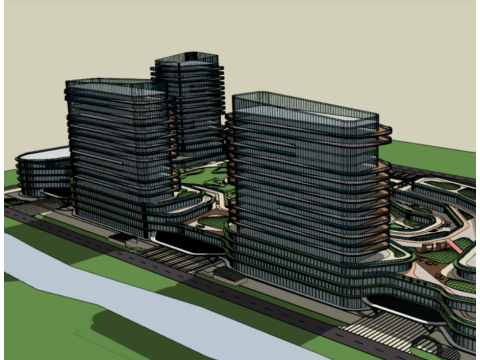 Tender Proposal for the First Modern High rise Hospital Modello 3D