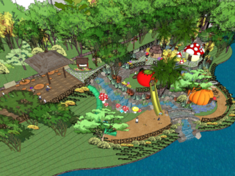 Childrens park landscape su model Modelo 3D
