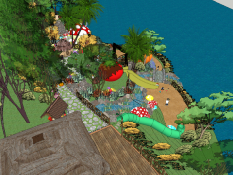 Childrens park landscape su model 3D 模型