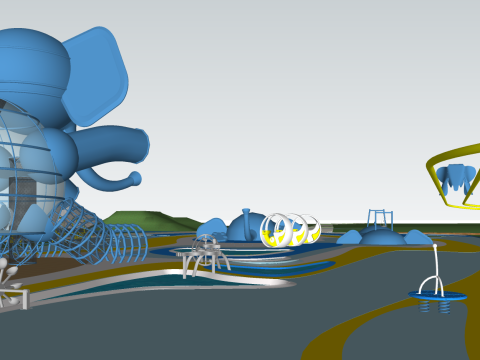 Childrens play facility sketch design SU model 3D Modell
