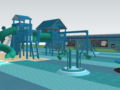 Childrens play facility sketch design SU model 3D Modell