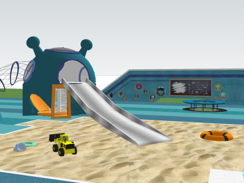 Childrens play facility sketch design SU model 3D Modell