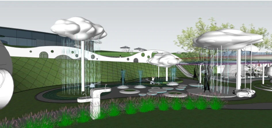 Childrens playground landscape sketchup model 3D Model .c4d .max .obj .3ds .fbx .stl .blend 