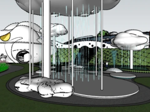 Childrens playground landscape sketchup model 3D Model