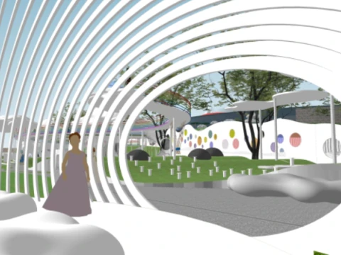 Childrens playground landscape sketchup model 3D Model