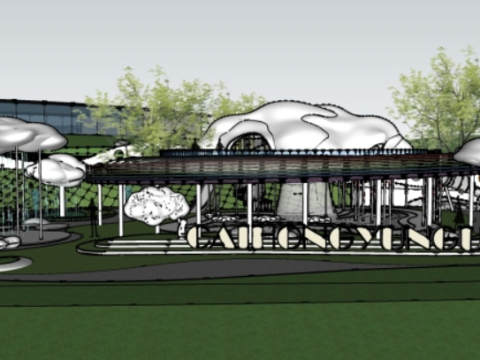 Childrens playground landscape sketchup model 3Dモデル