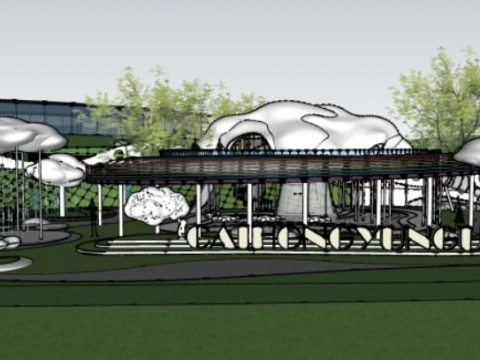 Childrens playground landscape sketchup model 3D Model