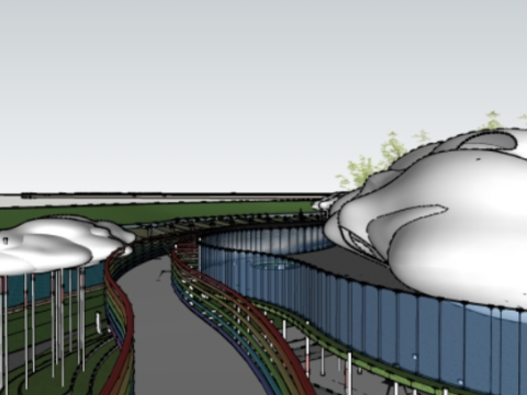 Childrens playground landscape sketchup model 3Dモデル