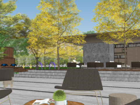 Diwang Mansion Modern and Elegant High RiseStacked Villa Area Landscape SU Model 3D 模型