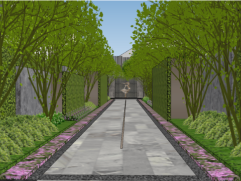 Diwang Mansion Modern and Elegant High RiseStacked Villa Area Landscape SU Model 3D 模型