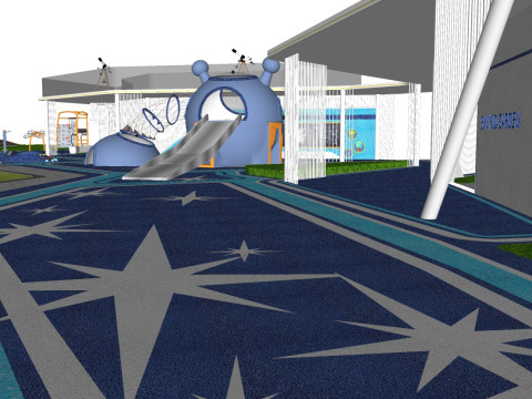 SU model for childrens entertainment facilitiesleisure corridor design 3D 模型