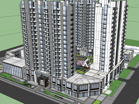 Modern high-rise 3D Model