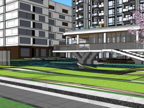 Modern high-rise 3D Model
