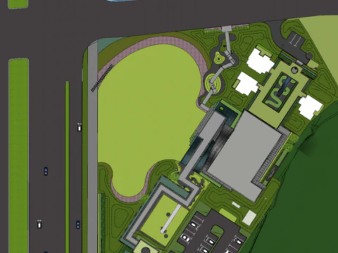 SU model of buildings in a demonstration area of Helenburg 3D Model