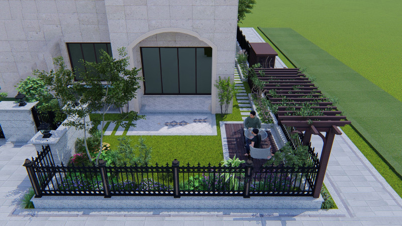 SU model of garden abroad 3D Model .c4d .max .obj .3ds .fbx .stl .blend