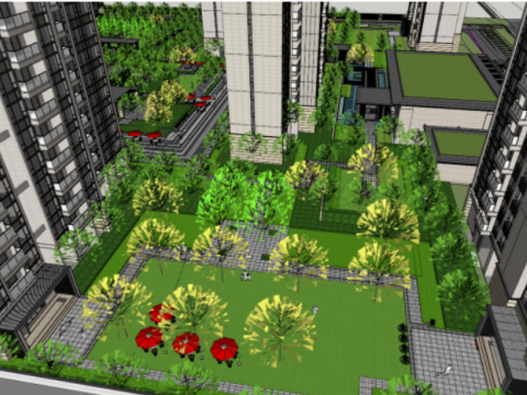 SU Model of High-rise Residential Building Model 3D