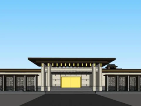Exhibition in a certain demonstration zone 3D Model
