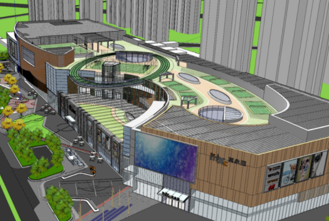 Design of Su Model Scheme for a Commercial Square 3D Model .c4d .max .obj .3ds .fbx .stl .blend